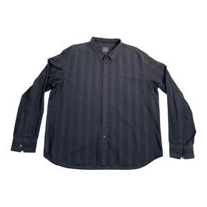 Armani Exchange  Mens Size XXL Gray Purple Plaid Button Down Long Sleeve Shirt
